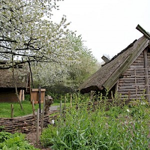 Park Canitz - slawische Siedlungsbauten